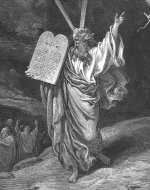 Exode 19, 19-25 : Moïse descend du Sinaï - Gravure de Gustave Doré