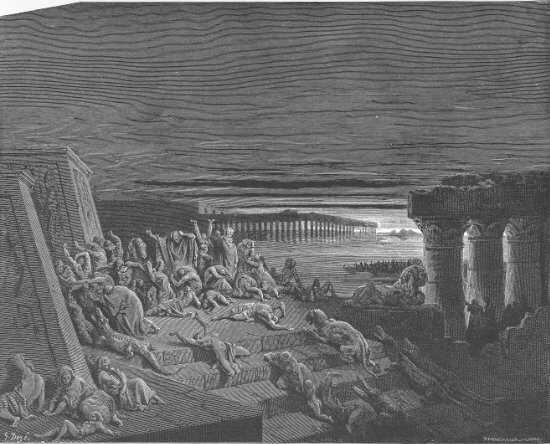 Exode 10, 21-29 : Plaie des ténèbres - Gravure de Gustave Doré