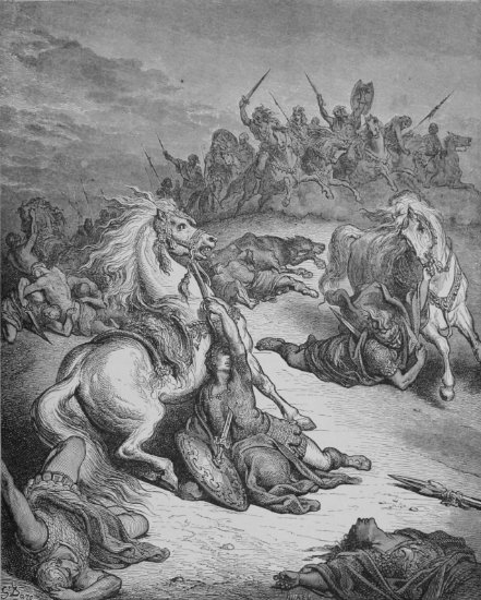 1 Samuel 31, 1-7 : Mort de Saül - Gravure de Gustave Doré