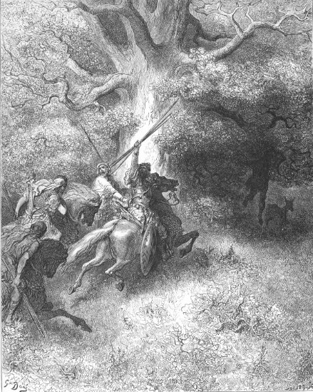 2 Samuel 18, 5-15 : Mort d'Absalom - Gravure de Gustave Doré