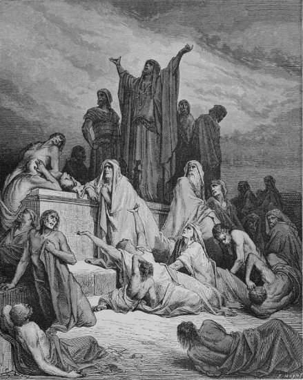 2 Samuel 24, 10-15 : La peste en Israël - Gravure de Gustave Doré