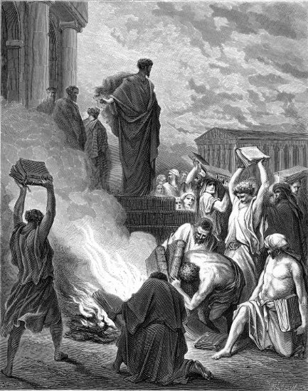 Actes 19, 8-20 : Saint Paul à Ephèse - Gravure de Gustave Doré