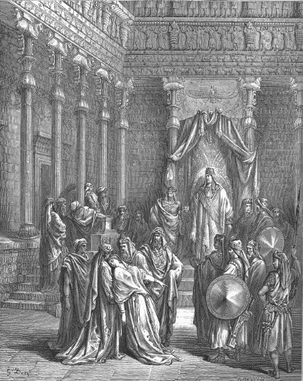 Esther 15, 10 : Evanouissement d'Esther - Gravure de Gustave Doré