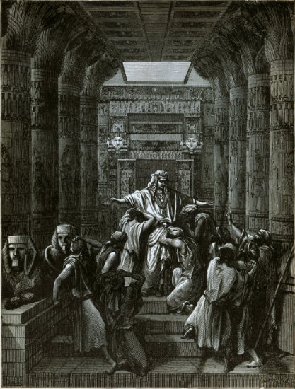 Genèse 45, 1-9 : Joseph reconnu par ses frères - Gravure de Gustave Doré