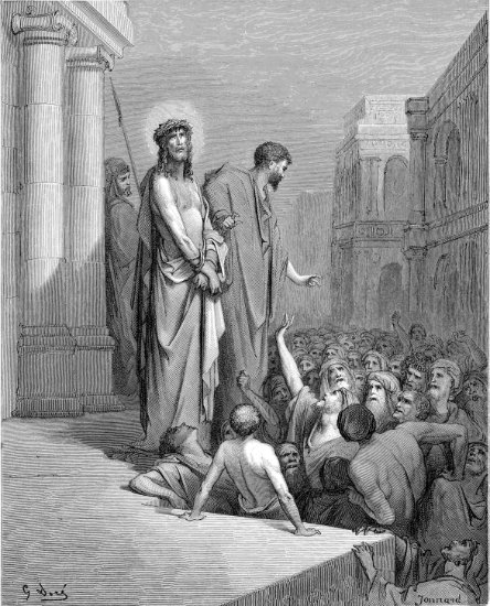 Jean 19, 4-12 : Jésus présenté au peuple - Gravure de Gustave Doré