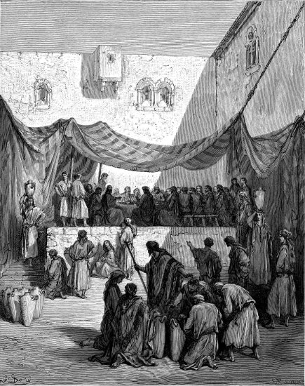 Jean 2, 1-11 : Noces de Cana - Gravure de Gustave Doré