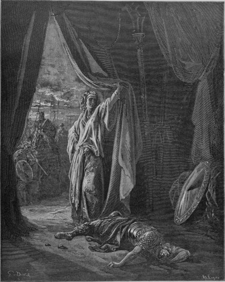 Juges 4, 15-22 : Yaël et Sisera - Gravure de Gustave Doré