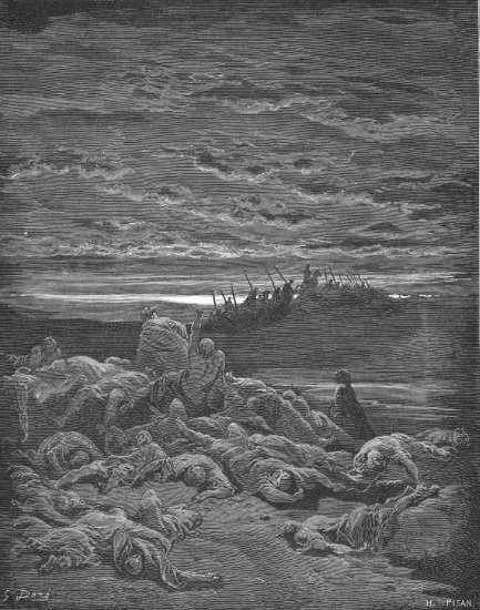 Juges 9, 1-6 : Mort des fils de Yerubbaal - Gravure de Gustave Doré