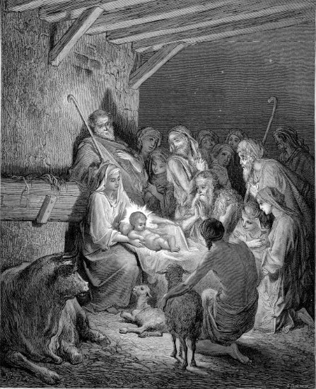 Luc 2, 6-20 : La Nativité - Gravure de Gustave Doré