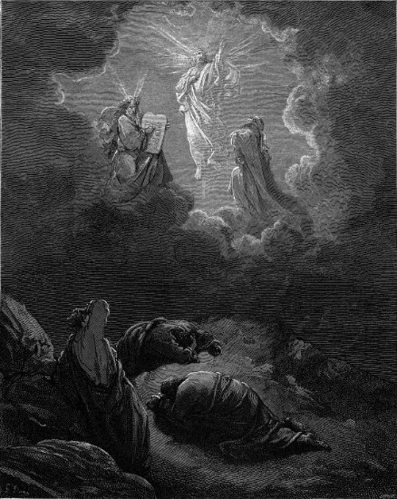 Matthieu 17, 1-6 : La Transfiguration - Gravure de Gustave Doré