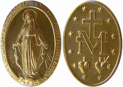 Médaille Miraculeuse - Apparition de Notre-Dame à Paris, Rue du Bac, en 1830